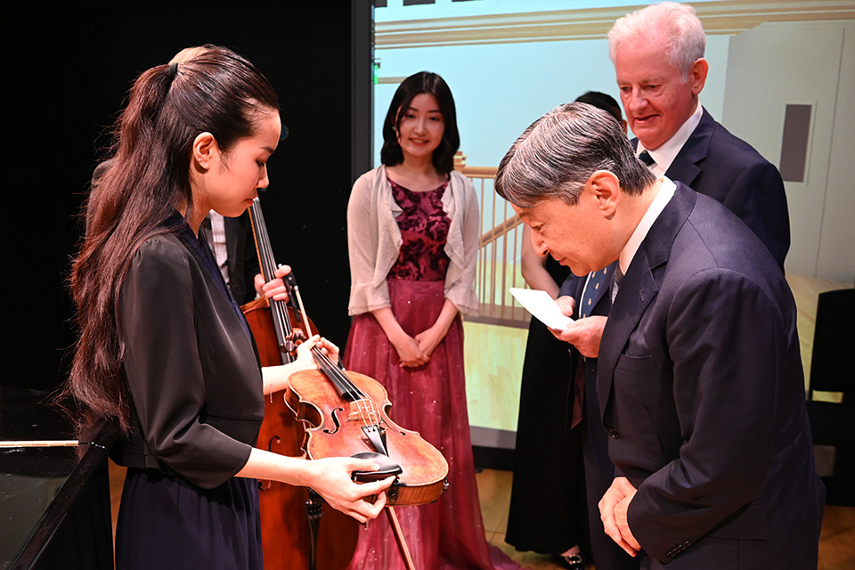 His Majesty The Emperor of Japan visits the Royal College of Music  